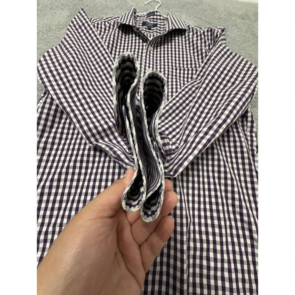 J Crew Shirt Mens‎ Large CHECK Long Sleeve Button Up 80s 2 Ply Thompson